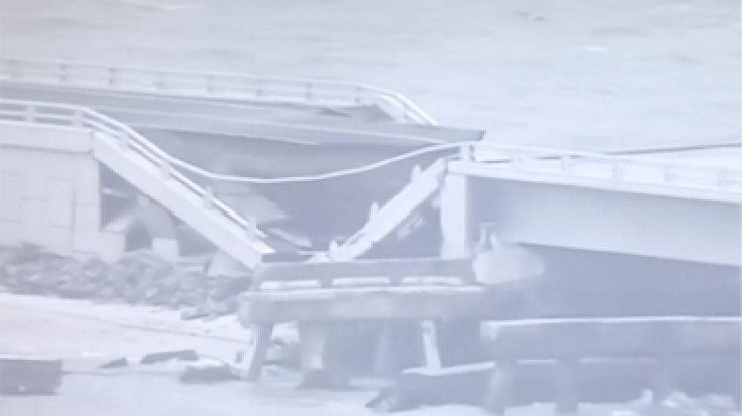 Sanibel Causeway Collapsed Under Hurricane Ian- Aerial View