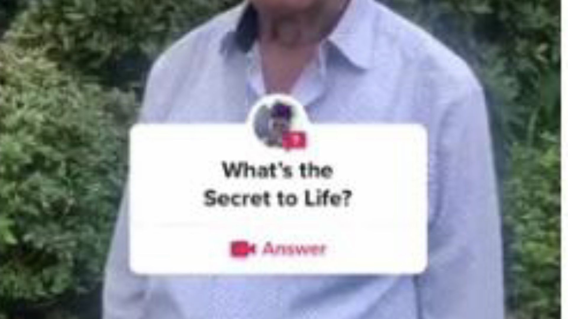 AnthonySTL 🔑🌎 Secret to Life...60 Seconds of Excellent Advice from this 91 year old Gentleman