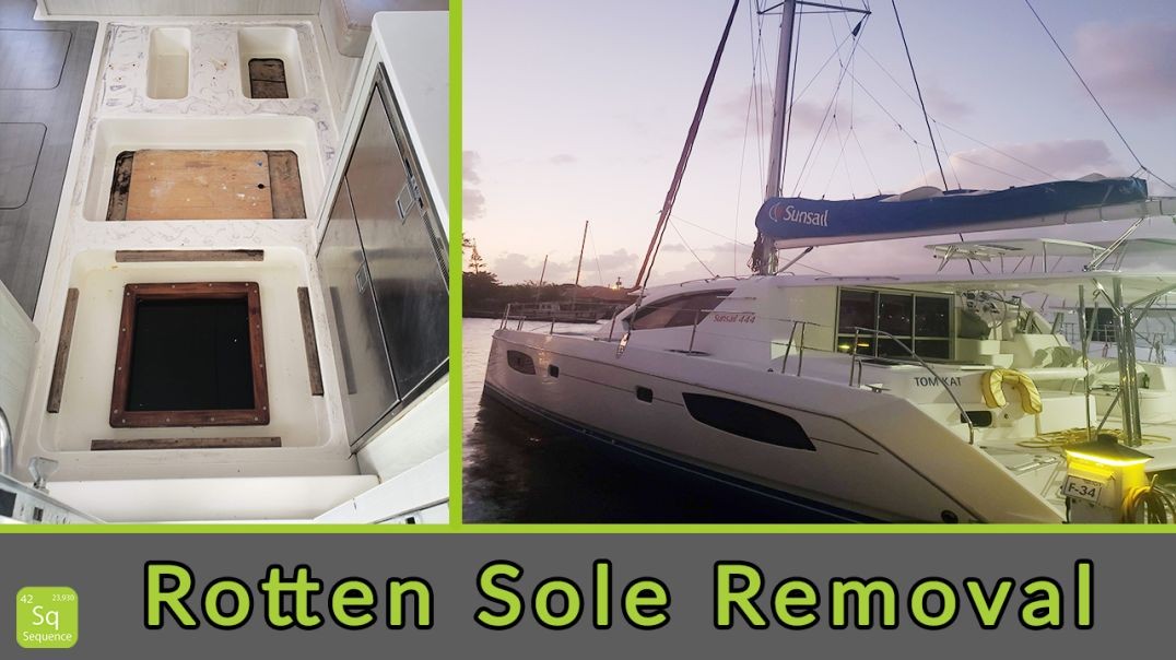 Floor & Caulk Removal (Seq 10) | Buying a Catamaran – Sequence of Events