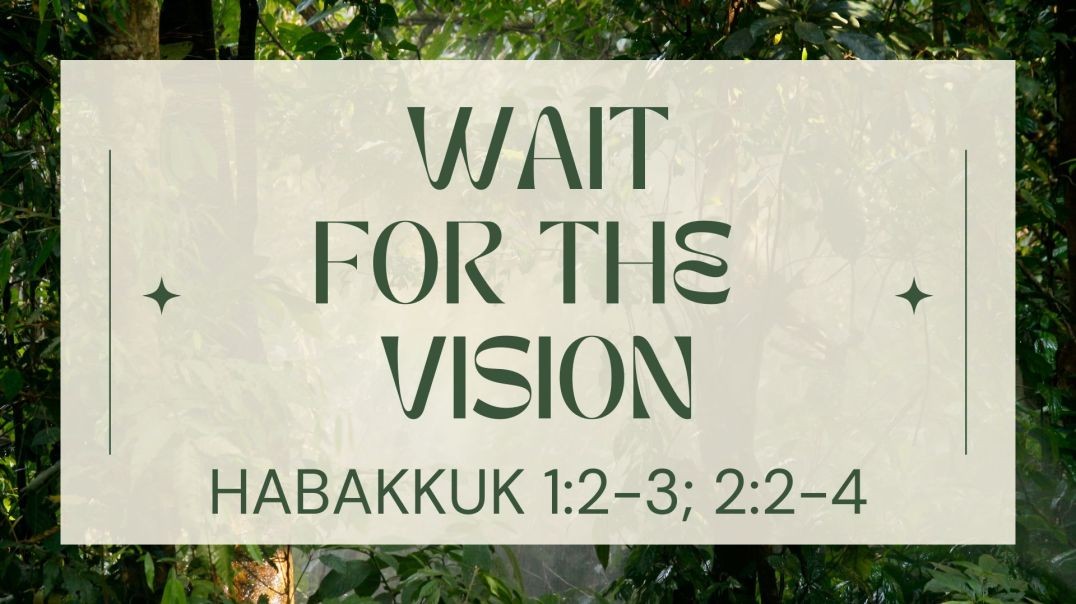 Wait For The Vision: Hab 1:2-3, 2:2-4