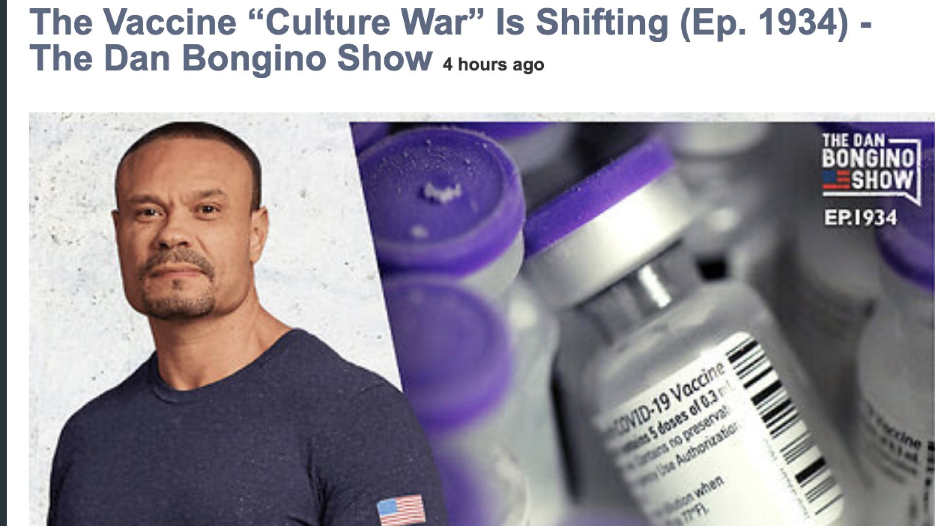 "The Vaccine 'Culture War' Is Shifting" Dan Bongino