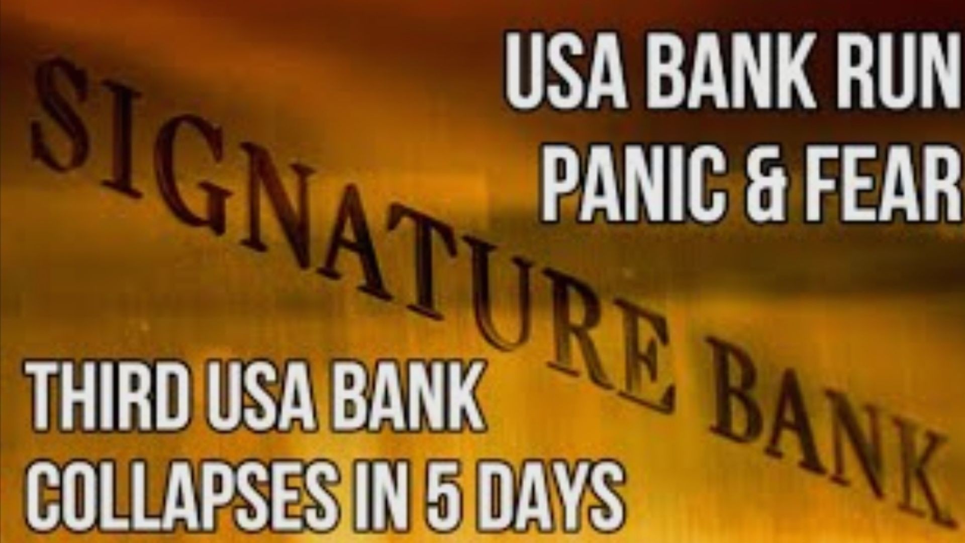 USA BANK RUN PANIC as Third Bank COLLAPSES in 5 Days