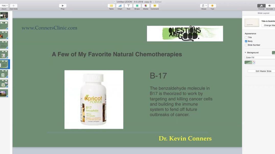 Dr. Kevin Conners | Conners Clinic - Zoom - Natural Chemotherapies