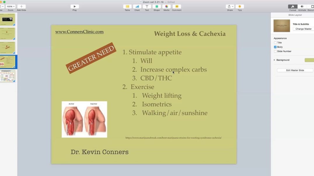 Dr. Kevin Conners - Cachexia and Cancer