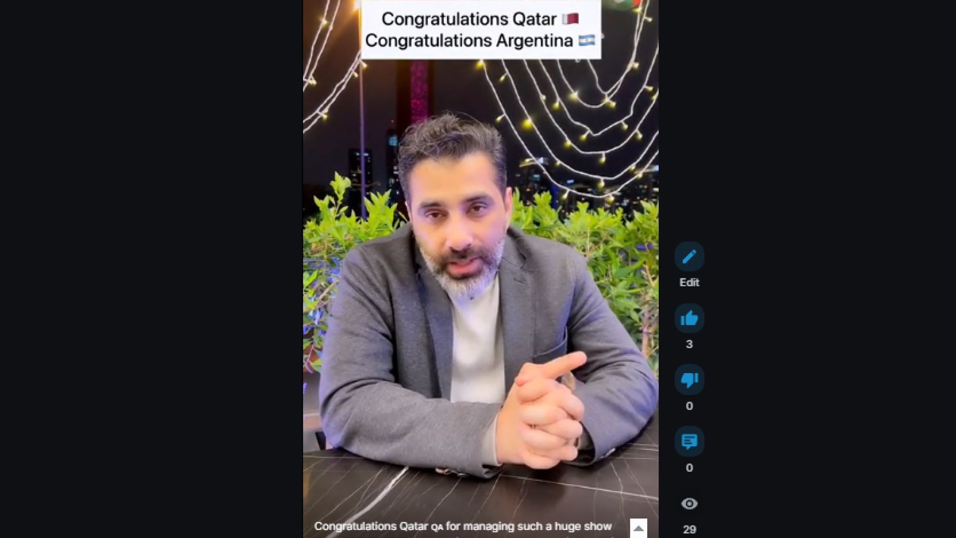 Congratulations Qatar and Argentina!
