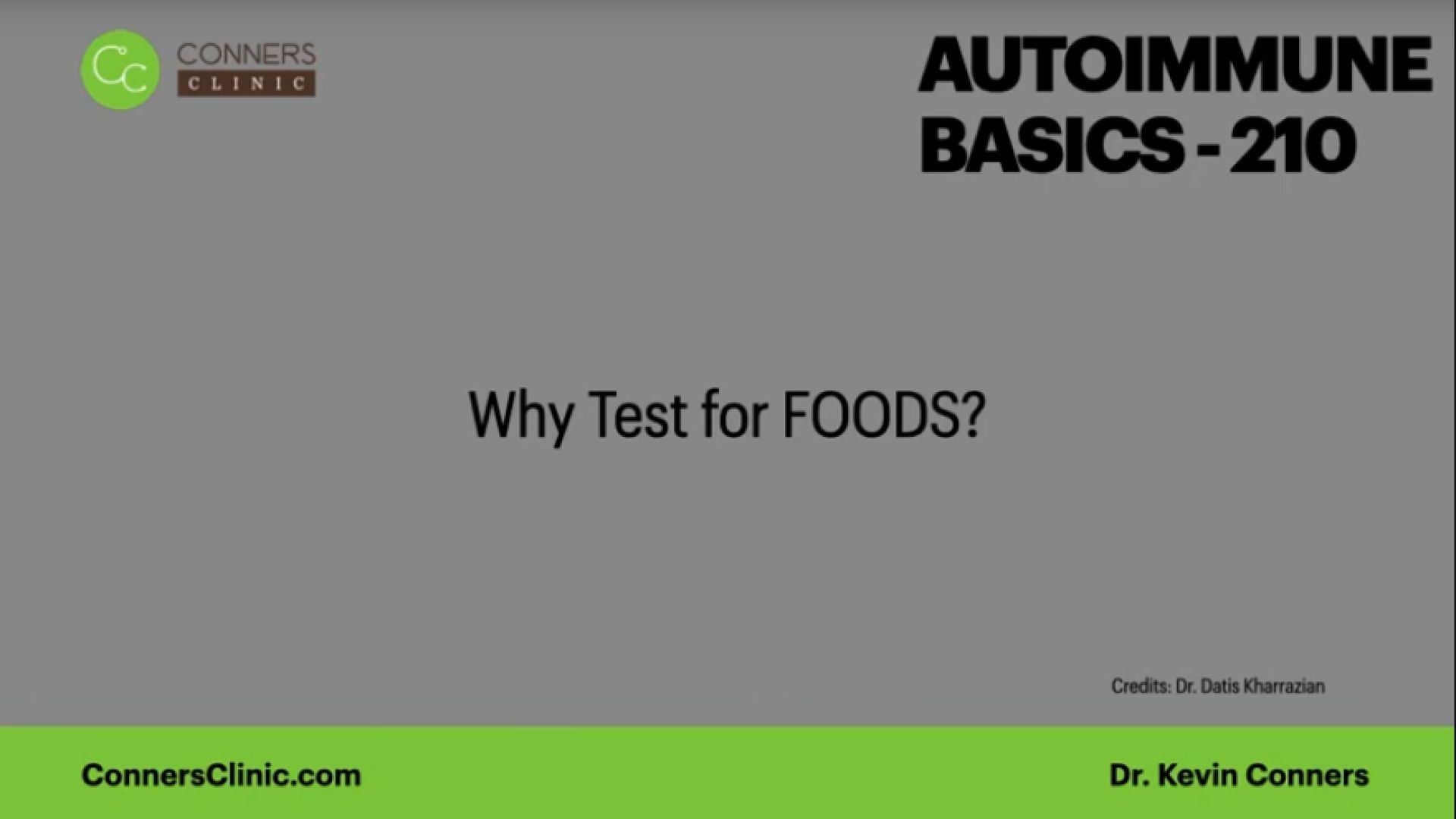 Why Test for FOODS? | Conners Clinic