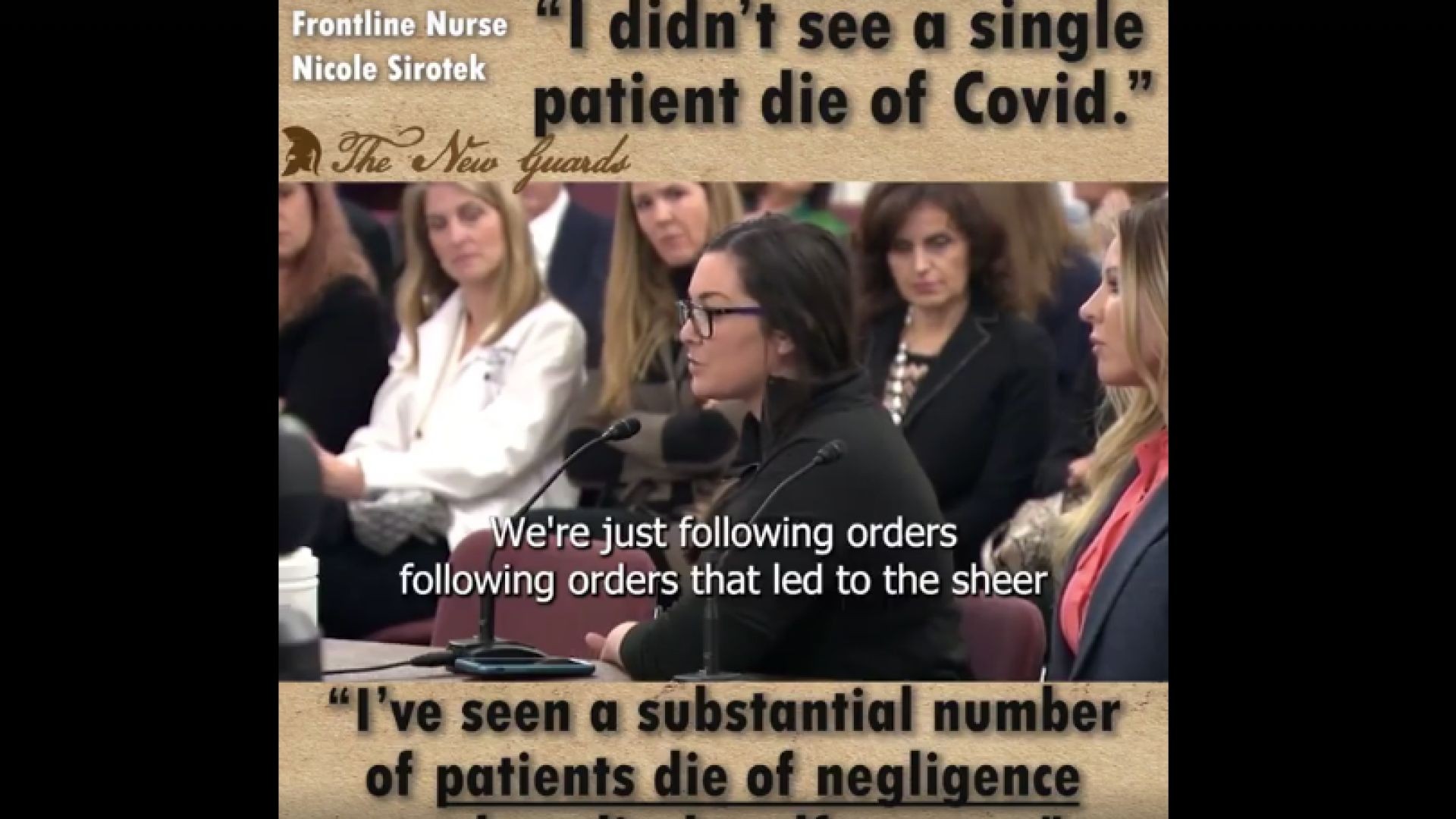 Front line nurse Nicole Sirotek testifies at Senetor Ron Johnson's hearing