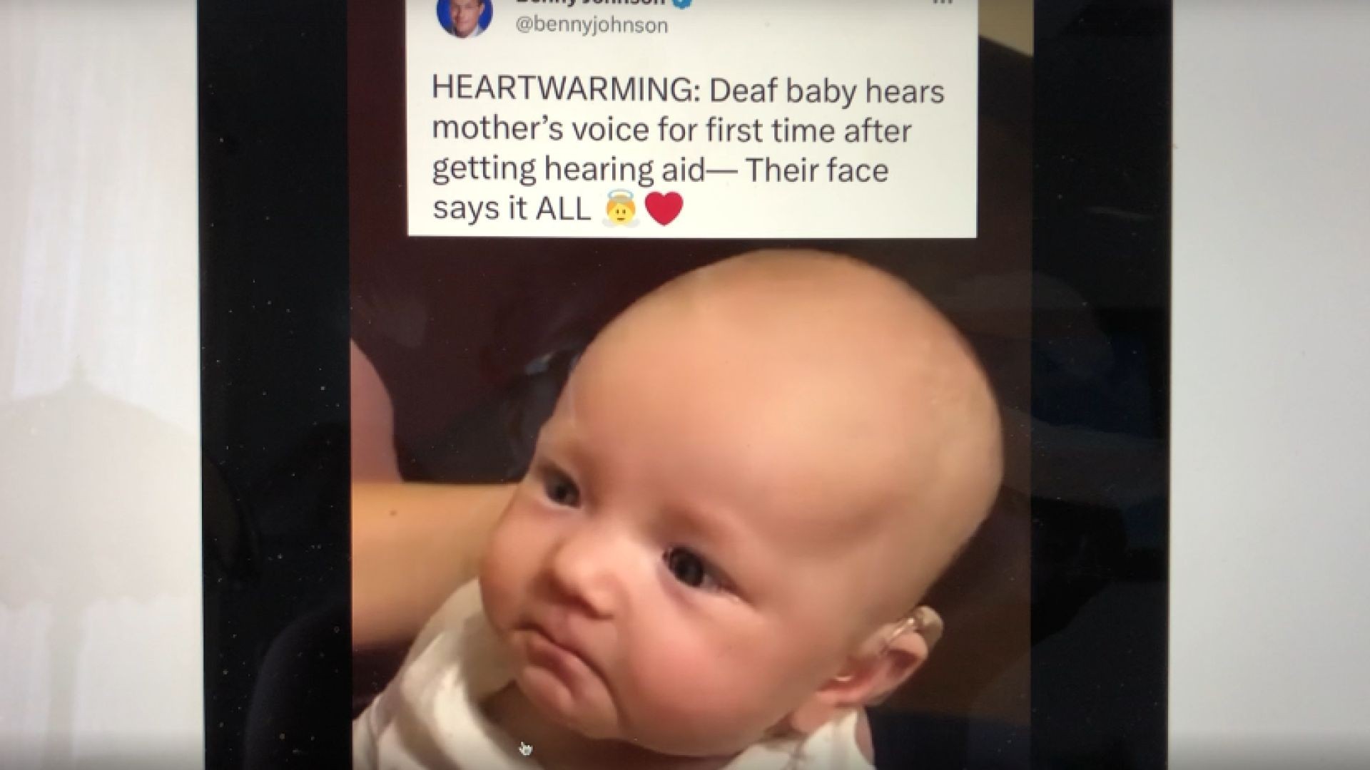 This will make your day. You can hear the baby say "Yeah".