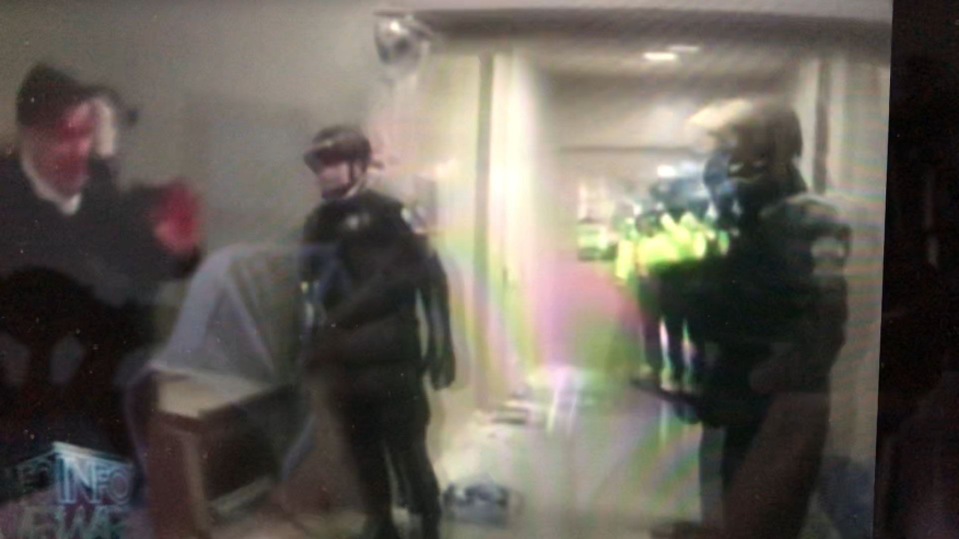Graphic Jan 6 footage of a man being hit from behind by Capitol Police.