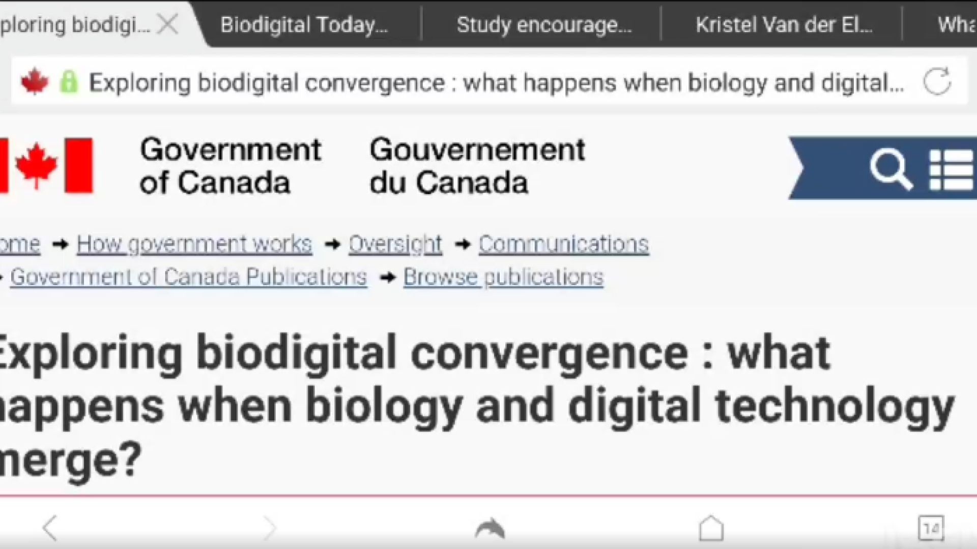 Government Of Canada Heavily Invested Into Crisper Cas9 Gene Editing & Transhumanist Human Augme